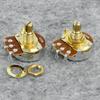 FLEOR 2pcs Golden Short Shaft Guitar Potentiometers Pots A500K B500K A250K B250K Choose Electric Guitar Parts