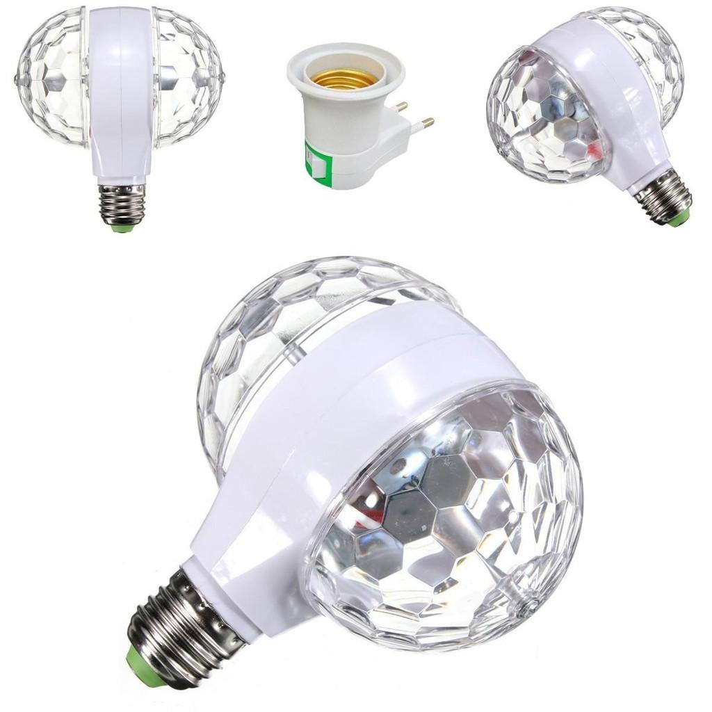 E27 6w Double-headed Led Ball Stage Rgb Light Bulb Outstanding For Bars And Ballrooms