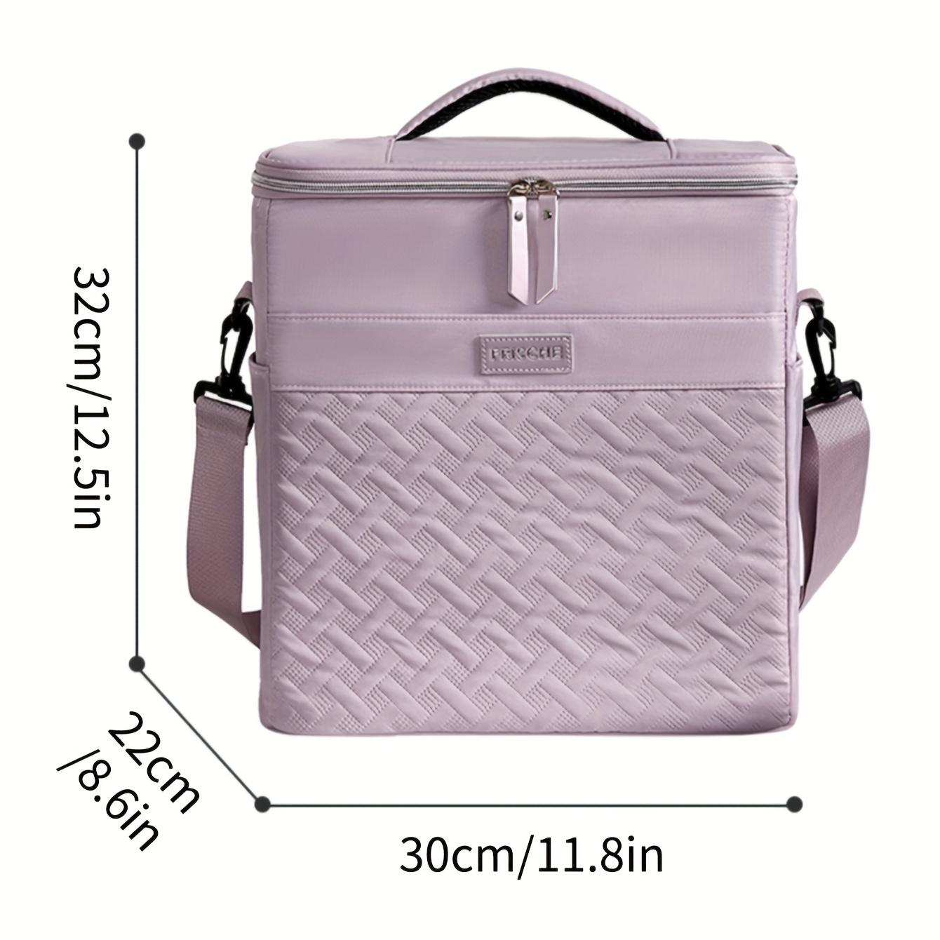 

Polyester Insulated Picnic Bag For Camping - Leakproof Shoulder Cooler Tote, Large Capacity Thermal Lunch Bag