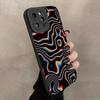 Fluorescent Wavy Matte Soft Phone Case For iPhone 17 16 15 14 13 Pro Max 11 12 13 Pro 16E XR XS X 7 8 Plus SE 2022 Bumper Cover