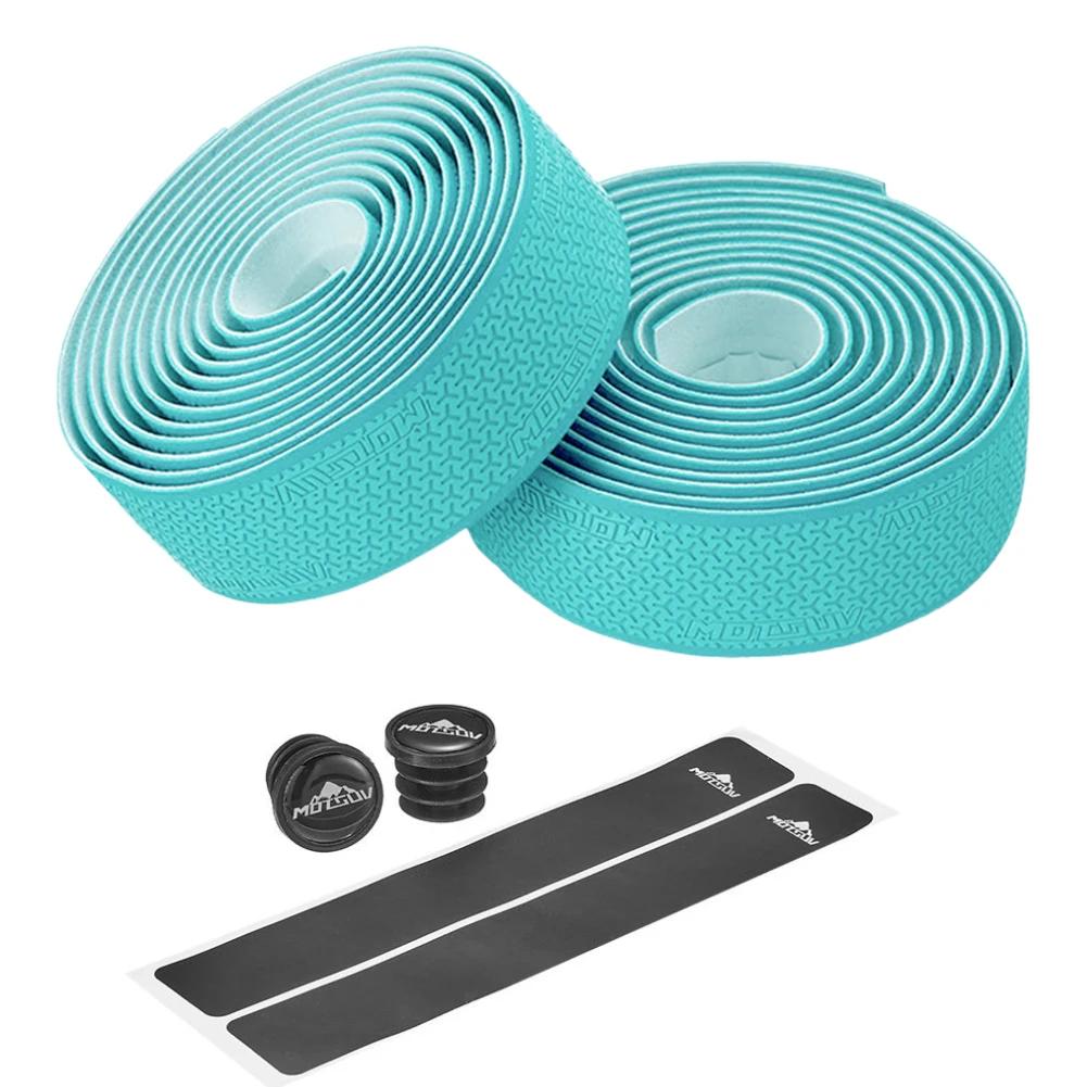 MUQZI PU EVA Handlebar Tape Anti-Slip Damping Road Bike Handle Belt Wraps Sweat Absorption Quick-drying Enhance Bike Grip