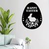Vintage Easter Metal Wall Art, Personalized Bunny Egg Design, Iron Silhouette, Spring Gift for Family, Indoor Outdoor Decor
