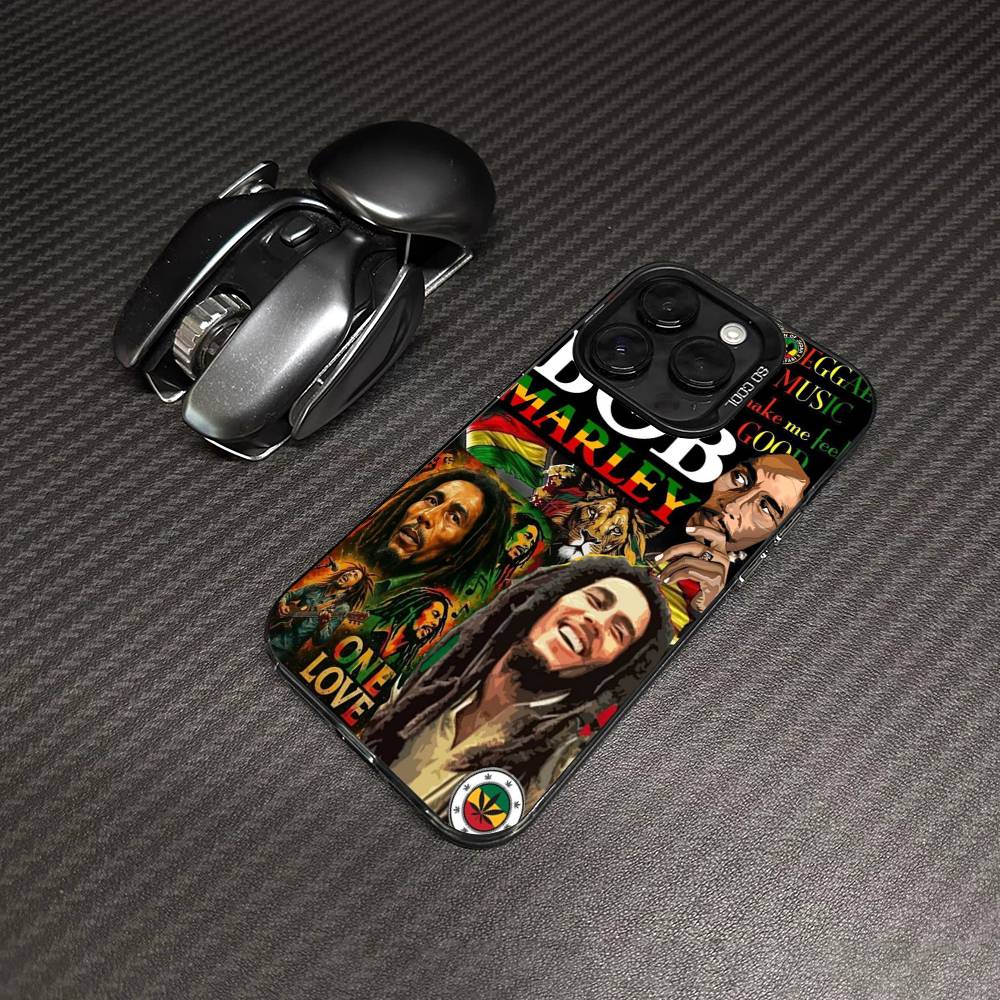 

Bob Marley Rasta Lion Phone Case For IPhone 17 16 15 14 11 12 13 Pro Max Pro Plus Colored Silver Cover iPhone 14pro max