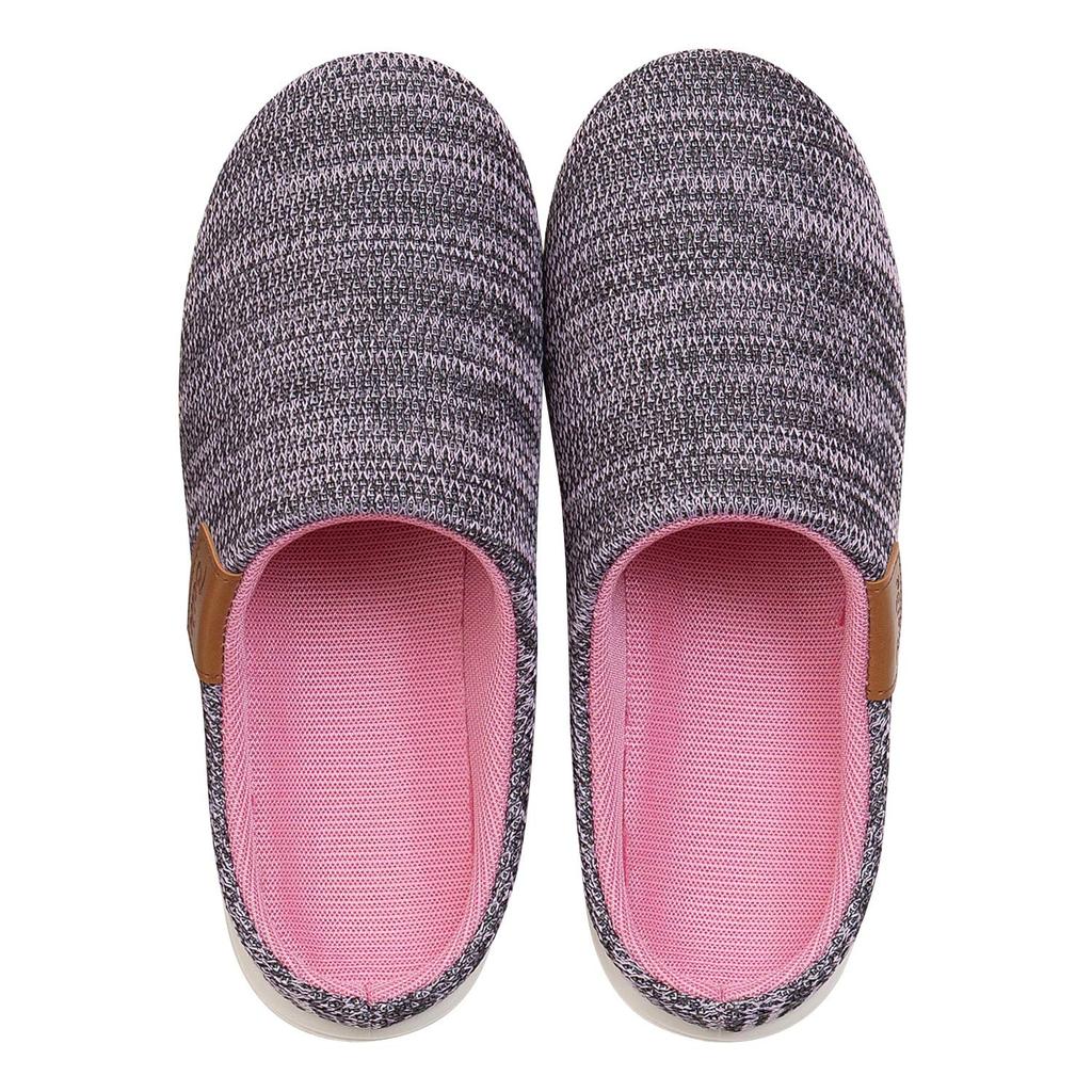 Senko Beide 2 Pink X Slippers, Gray, 21-22cm