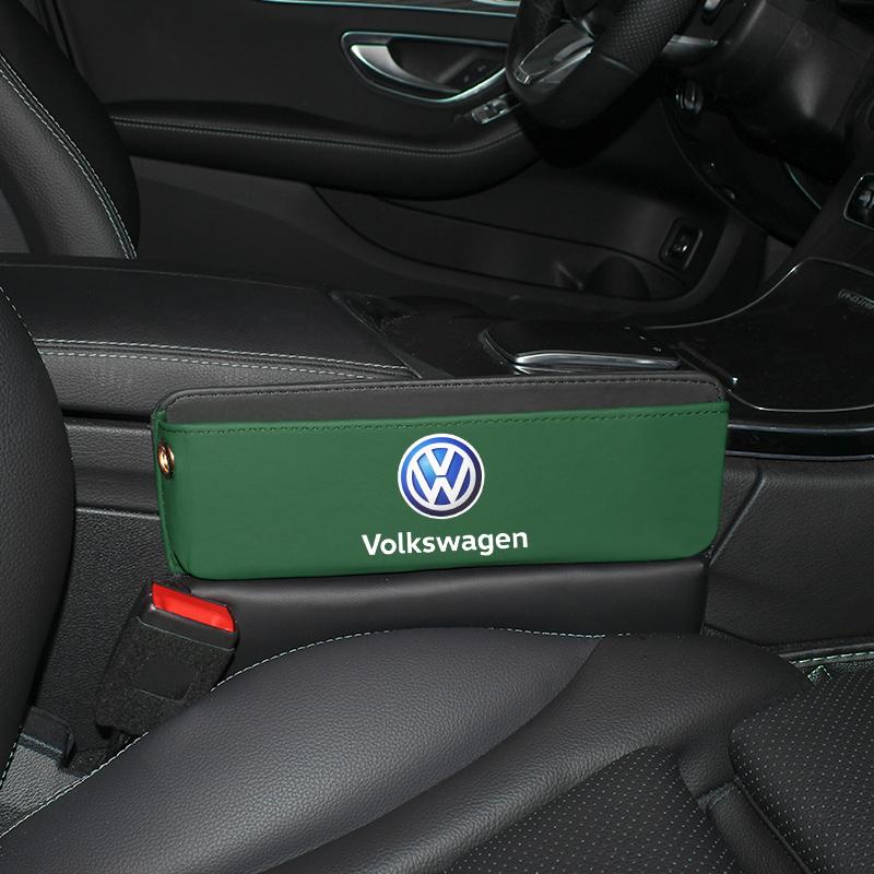 lijk1 For Volkswagen VW Passat Golf Tiguan Scirocco T-ROC PU Leather Car Seat Gap Bag Case Storage Bag Crevice Stowing Tidying Pocket
