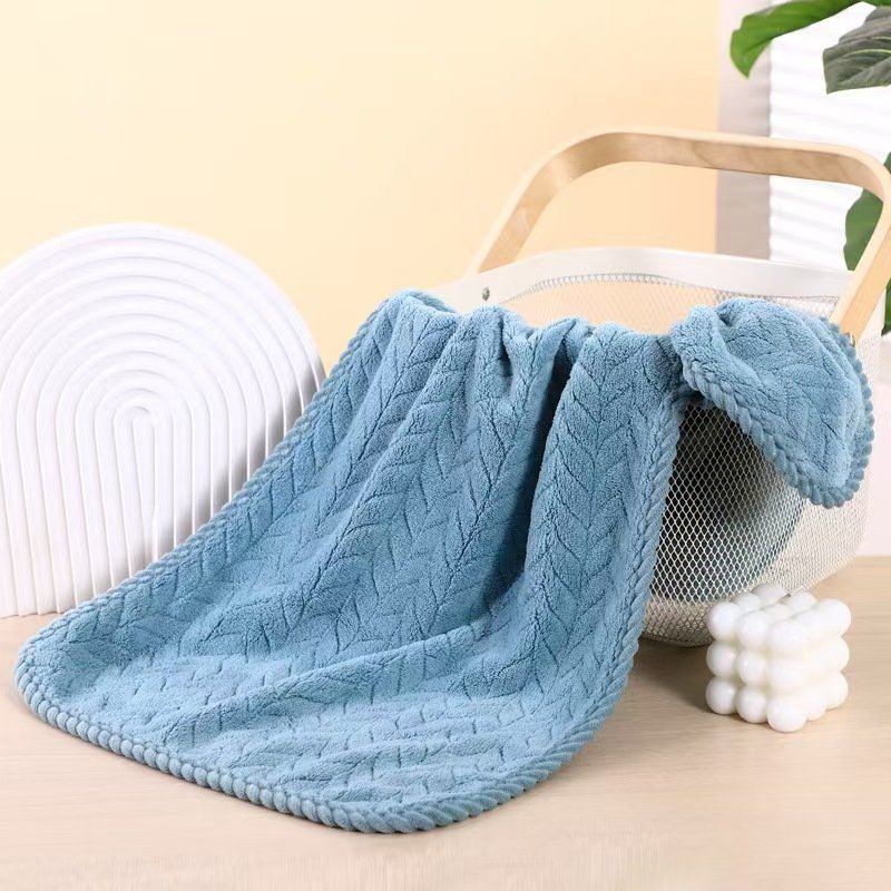 Coral Fleece 80g Ultra Soft Absorbent Household Travel Absorbent Quick Drying Hair Thick Towel
