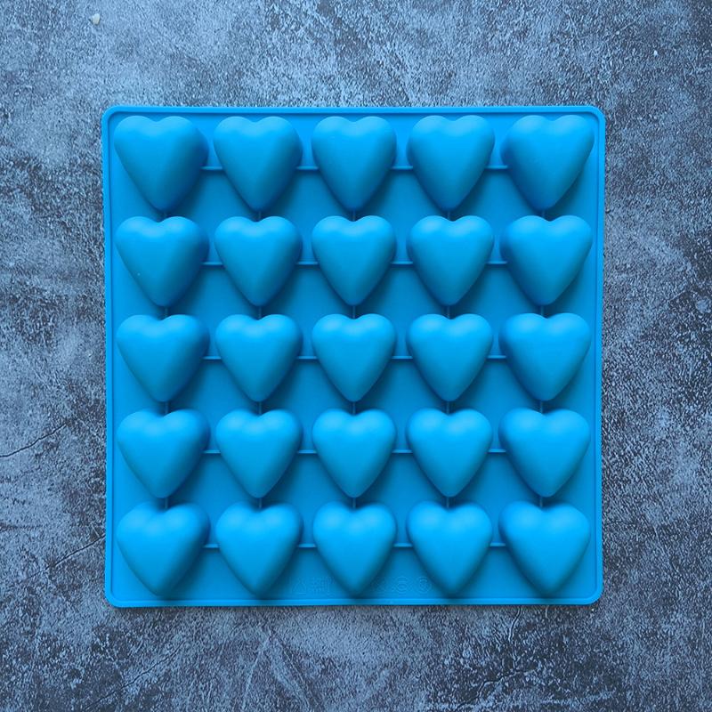 

Трехмерная силиконовая форма для шоколада в форме сердца, форма для льда, форма для выпечки мусса и мягких конфет, форма для пудинга синий
