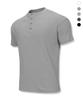 DRIX Ribbed Muscle Fit Henley Neck Half Sleeve_5 Colors