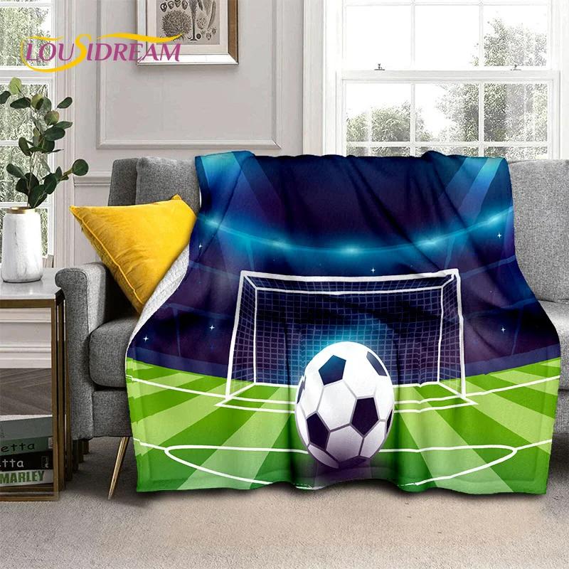 29 Stil Futbol Sahası Futbol Spor Karikatür Yumuşak Battaniye, Ev Yatak Odası Yatak Kanepe Seyahat Örtüsü Çocuk Hediyesi için Yumuşak Atma Battaniye