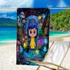 Custom Name Beach Towel Nighttime Adventure Doll Beach Towel, Soft Microfiber, Gift for Her/Him, Birthday, for Pool, Beach, Travel, Fan Gifts