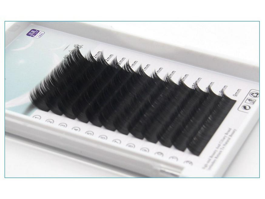 0.20 Single Grafted Eyelashes - Wind-Blown Air Flat Hair, Soft Matte Imitation Mink with Double Thick Hair Tips (Mixed)