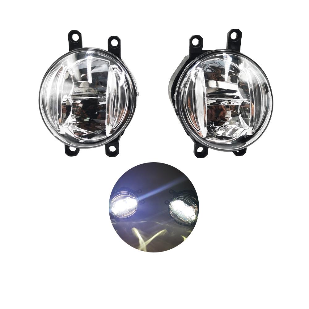 Car LED Fog Lights Fog Lamp For Toyota Yaris 2006 2007 2008 Harness Wiring Cover Grille Halogen Angel eyes DRL
