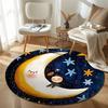 Artistic Round Mandala Multicolor Accent Rug, Non-Slip Floor Mat for Kitchen