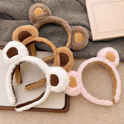 1/2/3Pcs Bear Ear Decor Headband Decorative Animal Hair Hoop Cartoon Hairband Baby
