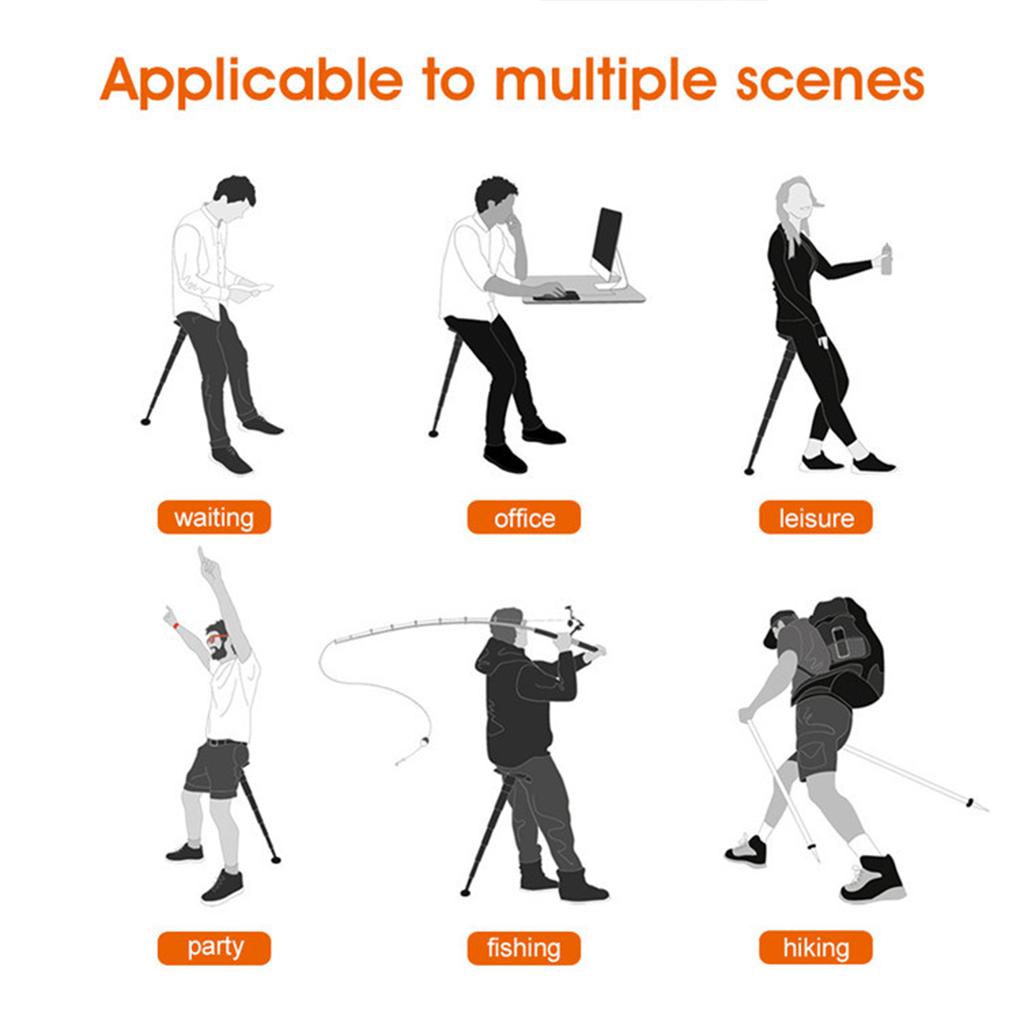 Black Lightweight And Portable Folding Chair For Outdoor Activities Portable Folding Stool