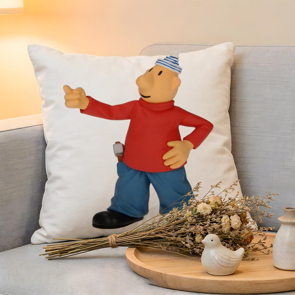 Cushion Cover Linen SkinFriendly Soft Decorative Case For Sofa Home Decor Kwaii Cartoon PPat MMat Anime Pillow Cover