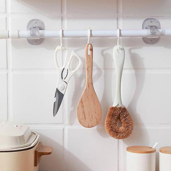 Gardinstangkrok To installasjonsmåter Selvklebende No-punching Anti-skli med skruehull Lastbærende Soverom Stue Gardinstang Holderstang