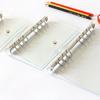 1Pc Transparent Notebook Binder Student Planner Binder Office Supplies 6 Ring A7/A6/A5