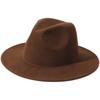 Show high-end bare top hat, women's wool, men's retro large-size jazz hat, red coffee camel, black gentleman's hat, felt hat.