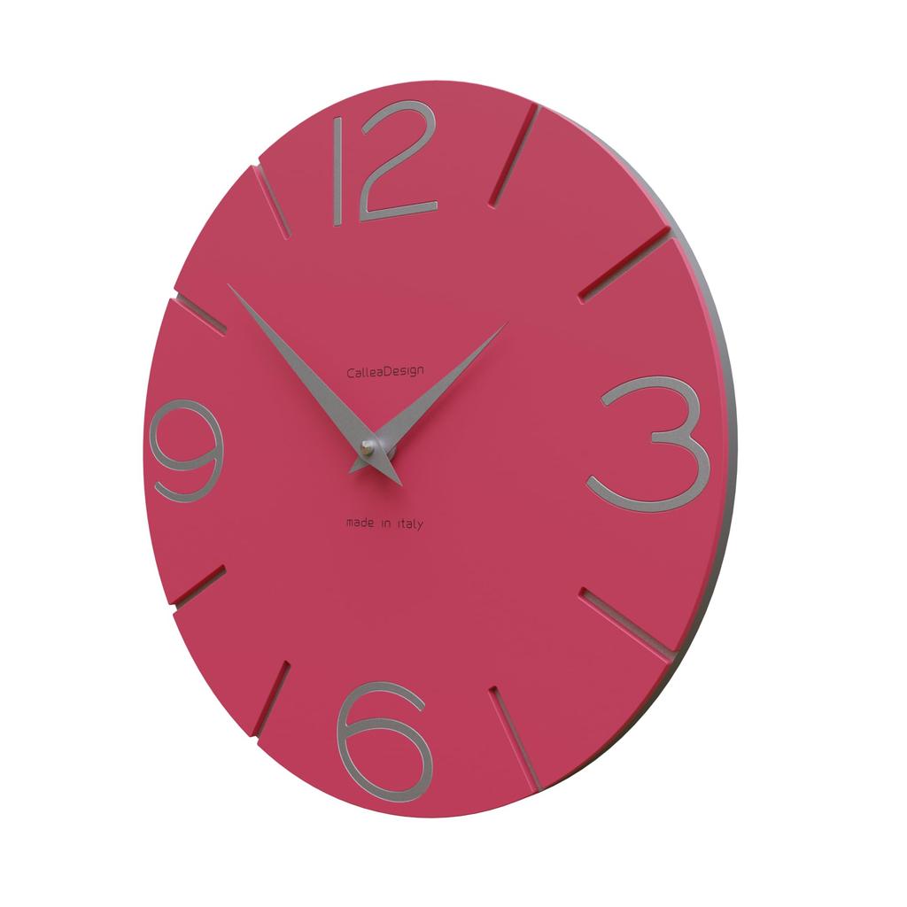 CalleaDesign SMILE Wanduhr Fuchsia Aluminium