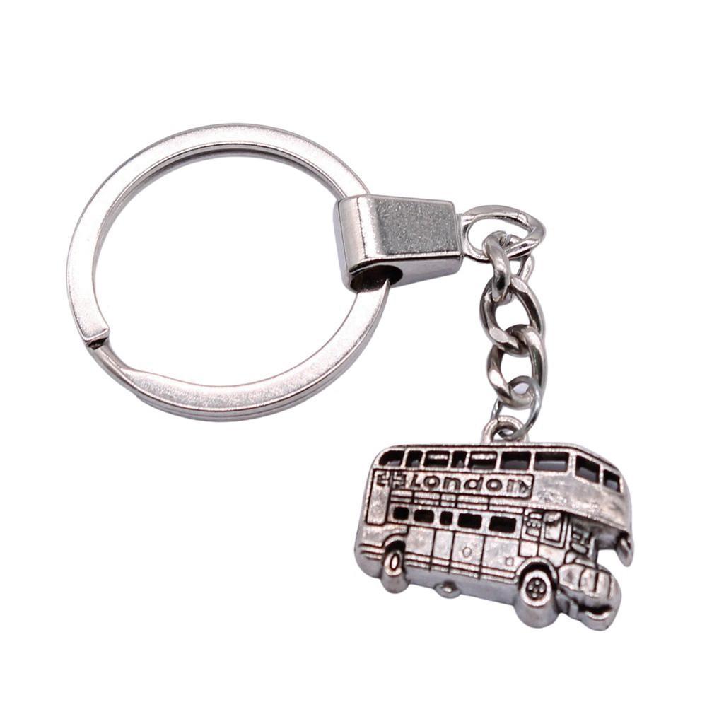 Ornate Gear Keychain Antique Style Punk Pendant Key Holder 30mm Ring