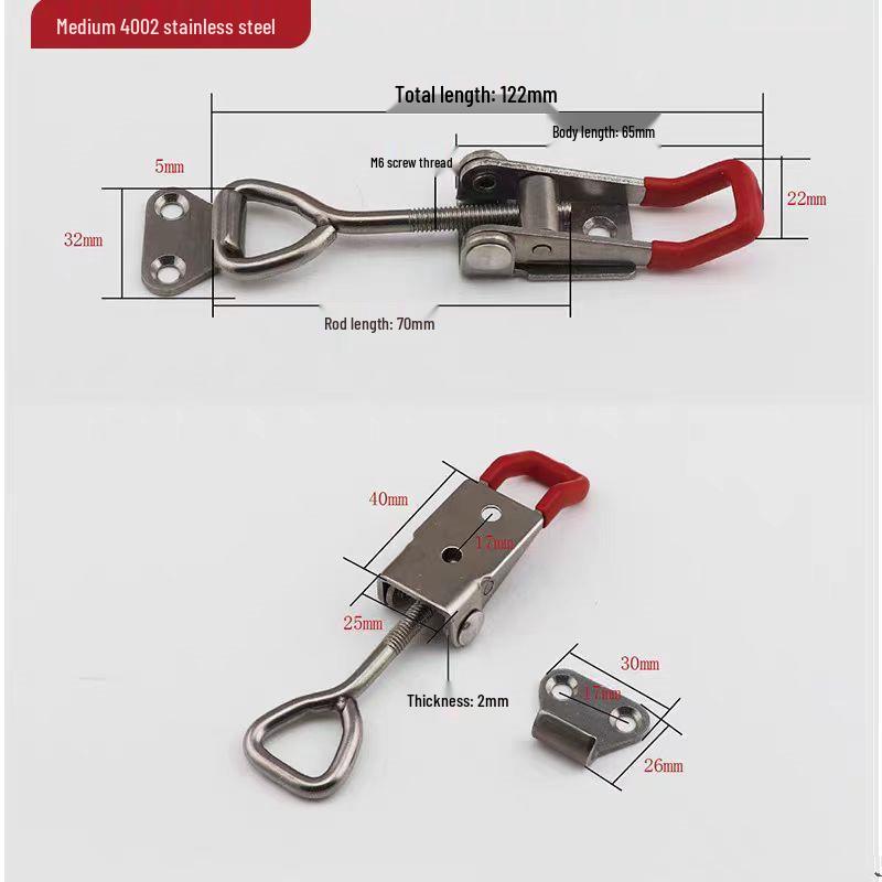 Verstelbare 304 Roestvrij Staal Klemhendel Sluiting Lock Gesp 4001 4002 03