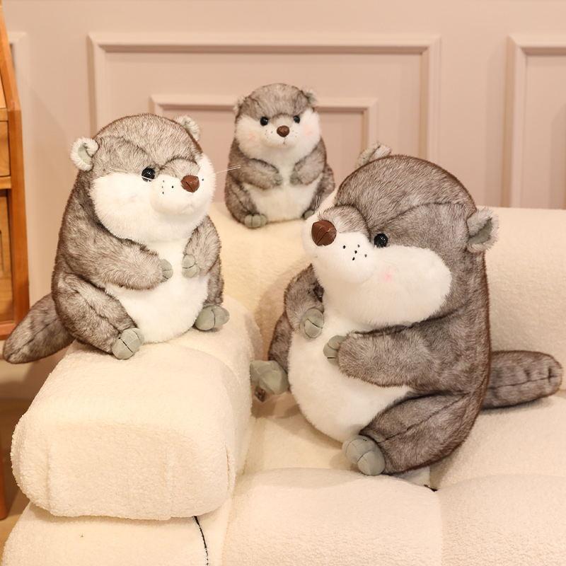 Plush Toy Cute Otter Doll Soft Cute Rag Doll Creative Doll Sleeping on The Bed and Send Pillow To Boys and Girls Birthday