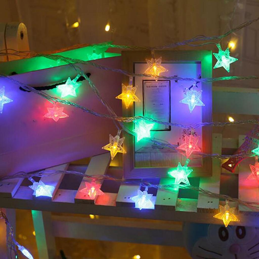 Star Shape String Lights Party Wedding Christmas Room Curtain Light Decoration