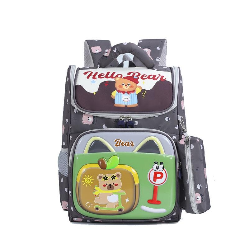 Kids School Backpack 15 Inch 3D Hard Shell Cartoon Design Elementary Students Lightweight Oxford Fabric With Breathable Padded