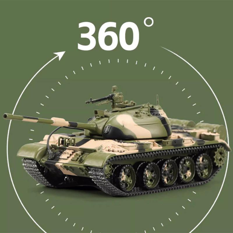 1:64 Scale Perka 59-2 China Version Type 59 Main Station Tank Armored Parade Vehicle Simulation Model Collectible Gift