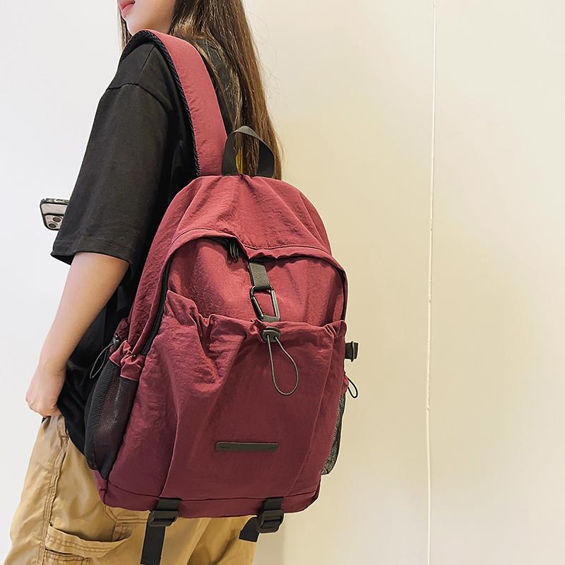 Water-Repellent Nylon Backpack Women's Lightweight Large Capacity Travel Backpack Men's Computer Backpack