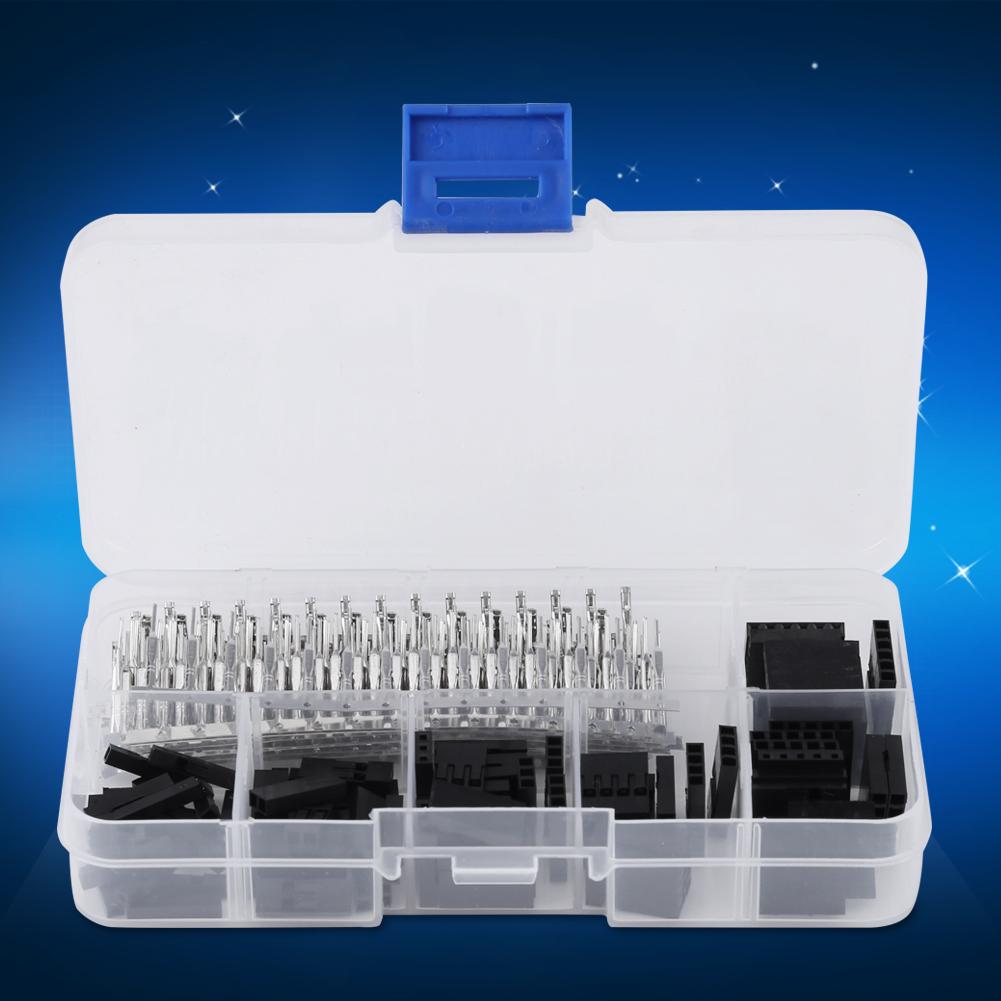 370pcs Wire Jumper Pin Connector Housing Terminal Kit and MF Crimp Pins