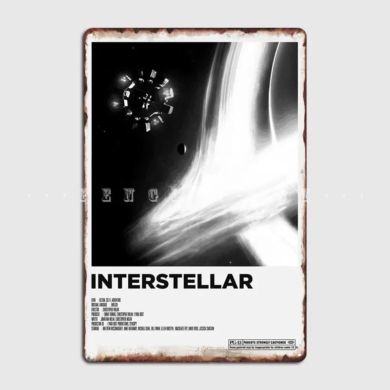 Interstellar Metal Sign Cinema Garage Cinema Printing Wall Decor Tin Sign Poster