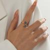 Edelstahl Böser Blick Verstellbare Ringe Bohemian Ethnischer Emaille Blauer Blick Fingerring für Damen Türkei Schmuck Geschenk