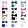 1 Set Men Bow Tie Kit Solid Color Bow Tie