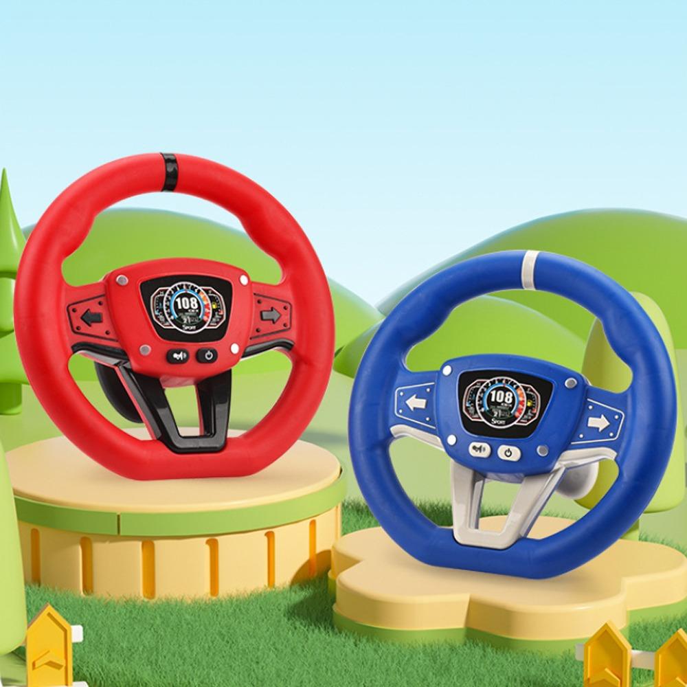 360 ° Rotation Copilot Steering Wheel Multi Functional Early Education Simulation Steering Wheel Toys Interactive Montessori