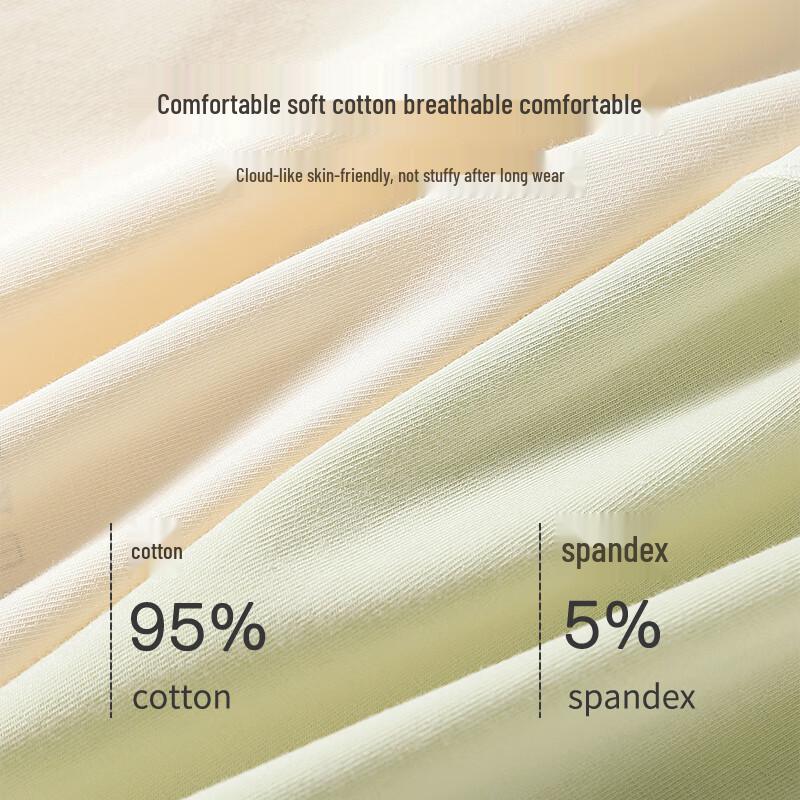 YOUNGYELL Women's 10A Antibacterial Seamless Mid-Waist Cotton Underwear 4-Pack