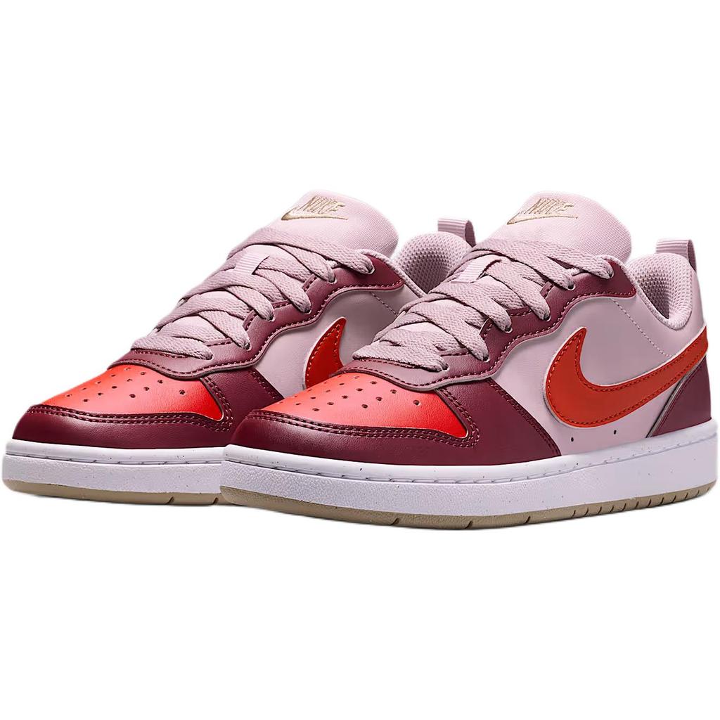 Nike Borough Low Recraft GS Dark Team Red Particle Rose Kids Sneakers White Dragon-Red DV5456-603