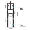 HIMALO 26 Zoll Fat Tire Schnee-Fahrradgabel 34mm Übergröße 135mm Ausfallende Luftfederung mit einstellbarer Dämpfung Fahrradzubehör