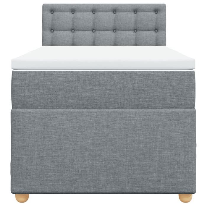 Maison Exclusive - Sommier à lattes de lit avec matelas Gris clair 90x200 cm Tissu