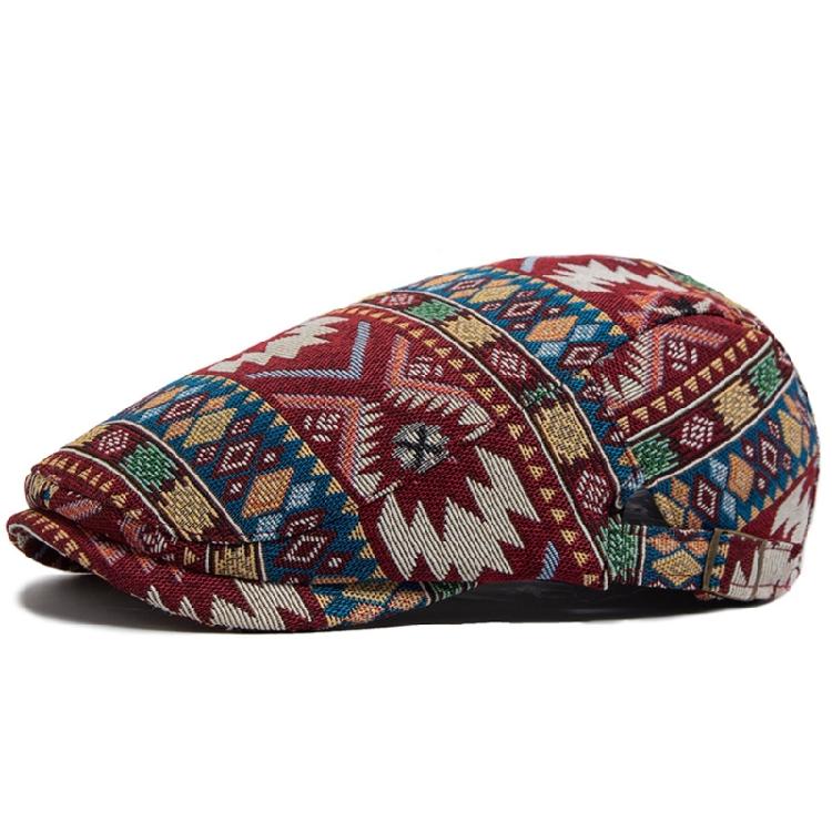 Elegant Embroidered Beret Hat Stylish Unisex Accessory Comfortable Wear For Outdoor Adventures And Social Gatherings