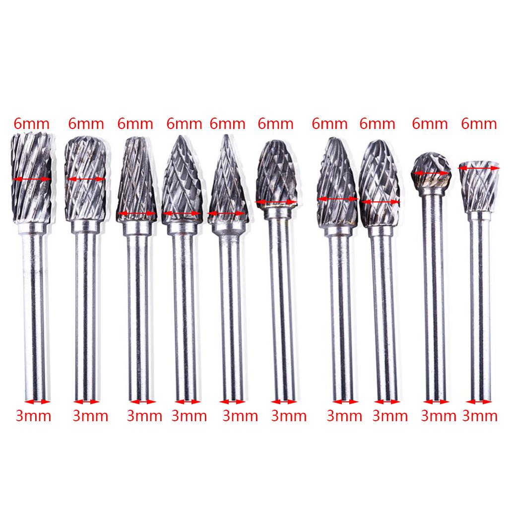 High Hardness Solid Tungsten Steel Carbide Rotary File Widely Used in Carpenter Work Carving Wood & Metal Drilling