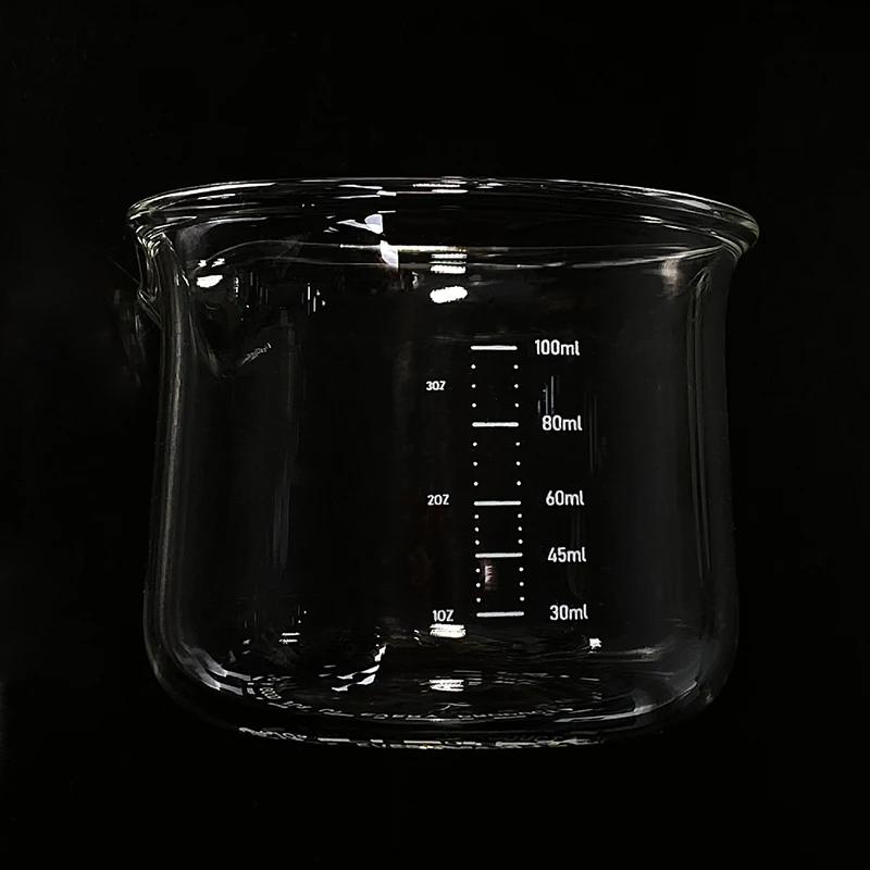100ml Transparent Espresso Glasses with Scale Measuring Cup Coffee Extraction Cup Glass Milk Cups Professional Barista Tools