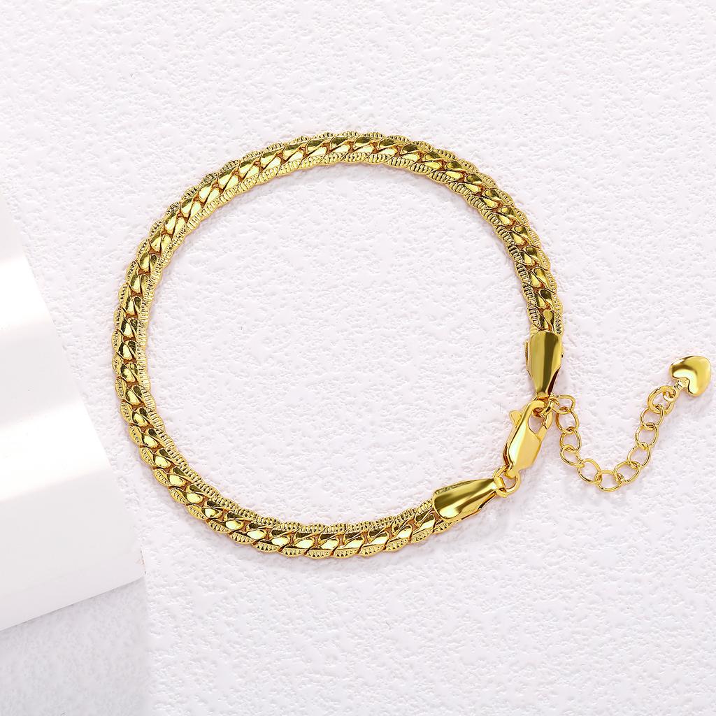 Classic Chain Bracelets For Women Minimalist Fashion Trend Gold Color Bangle On Hand Hip Hop Rock Men Jewelry Couple Gifts