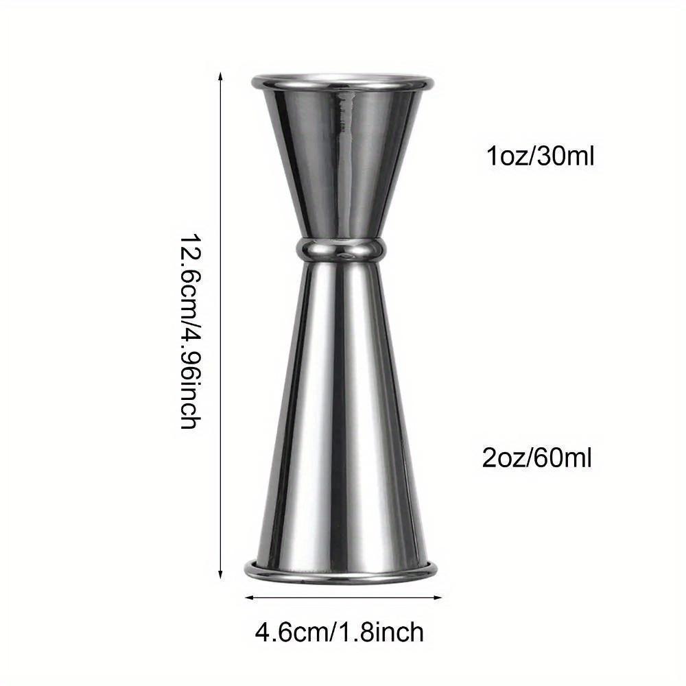 1PC Double Cocktail Jigger Dual Design with Measurements Scale Inside Stainless Steel Measuring Cup Bar Japanese Jigger