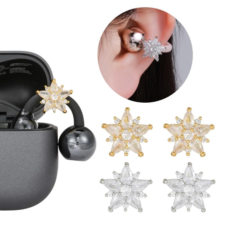1Pair Star Shape Ear Clips Secure Clasp For Freeclip 1/2 Models Featuring Easy Attachment Headphone Ear Clip