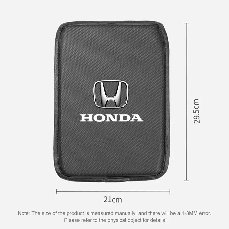 Car Hot 2025 Car Armrest Box Mats Leather Center Console Covers Interior Accessories For Honda Civic Fit Jazz Accord Pilot Passp