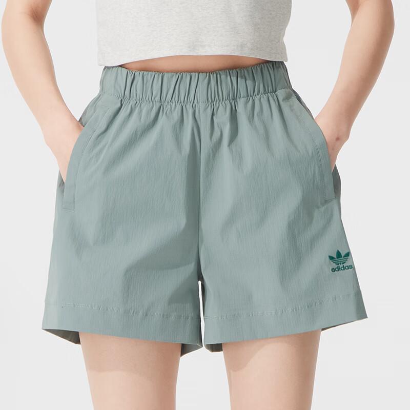 Adidas Originals Breathable Comfortable Simple Casual Shorts Women Shorts Green JD1507