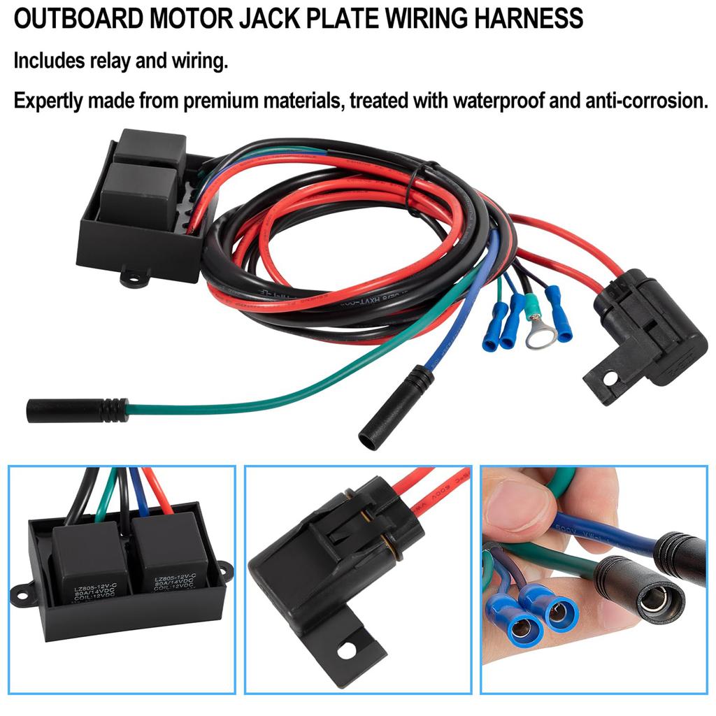 Relay Harness Jack Plate Wiring Parts Kit Replace AHJRELAYKIT-2-DP for 2014-Present Atlas Series Outboard Motor