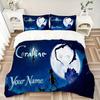 Custom 3pcs Moonlit Shadow House Bedding Sets For All Sizes New 249D Printed Bed Cover Comforter Duvet Cover Pillowcase Bedroom Decoration